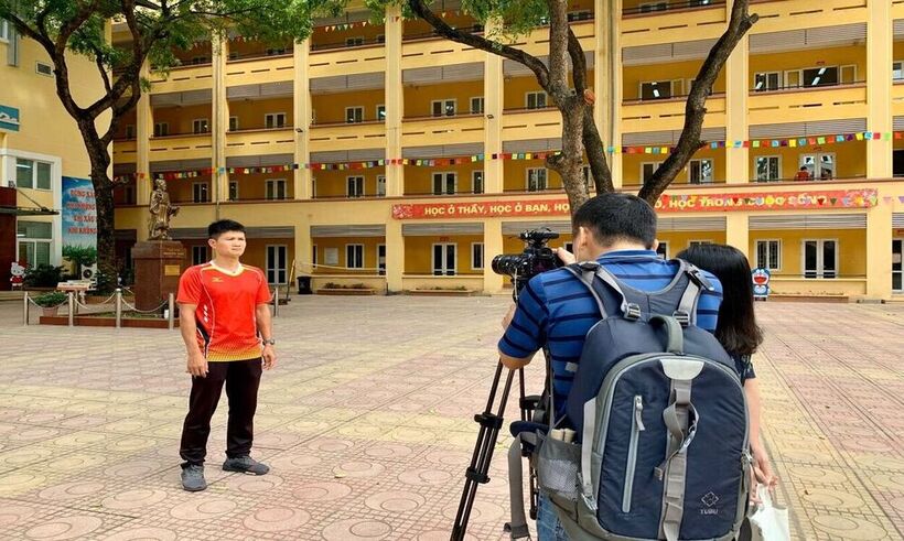 VTV1 thực hiện phóng sự “Vì một tương lai xanh” tại trường THCS Nguyễn Trãi