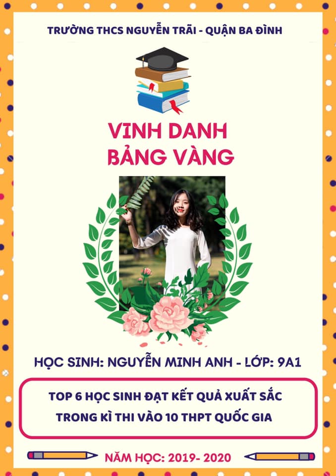 Trường THCS Nguyễn Trãi – Ba Đình vinh danh những học sinh có thành tích xuất sắc trong thì thi tuyển sinh vào lớp 10 THPT năm 2020 - 2021