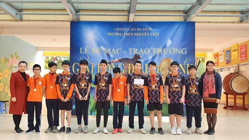 Lễ trao giải bóng đá cấp trường của trường THCS Nguyễn Trãi năm học 2020-2021