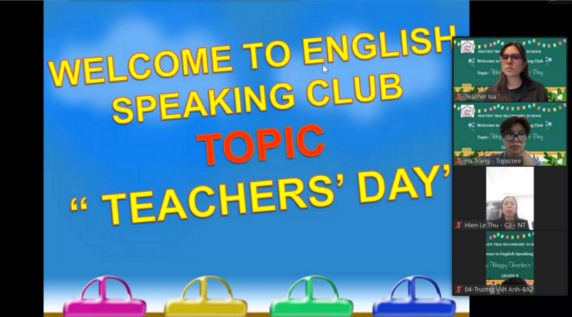 Trường THCS Nguyễn Trãi tổ chức buổi sinh hoạt ngoại khóa Tiếng Anh cho học sinh khối 8