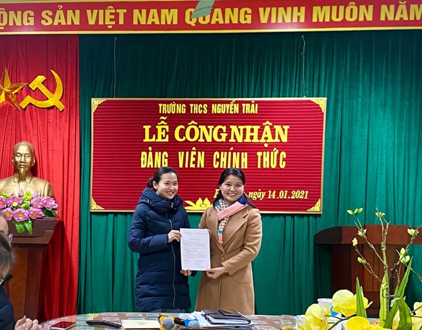 Lễ công bố quyết định Đảng viên chính thức