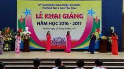 LỄ KHAI GIẢNG NĂM HỌC 2016 – 2017 CỦA TRƯỜNG THCS NGUYỄN TRÃI