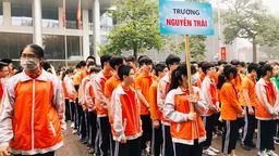 Giáo viên, học sinh trường THCS Nguyễn Trãi tích cực tham gia hưởng ứng Ngày chạy Olympic vì sức khoẻ toàn dân năm 2021 do phường Kim Mã và phường Điện Biên tổ chức