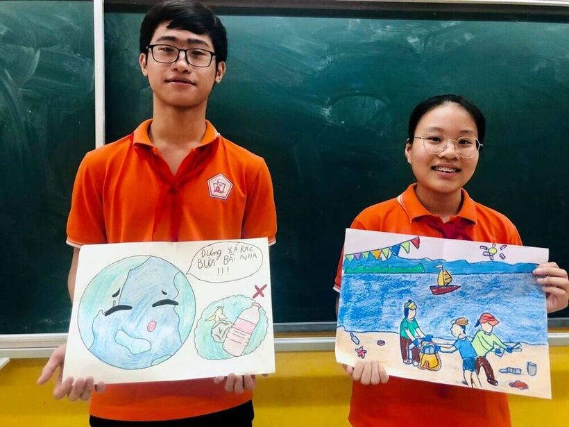 CLB SAO XANH TRƯỜNG THCS NGUYỄN TRÃI HƯỞNG ỨNG NGÀY TRÁI ĐẤT 22/4