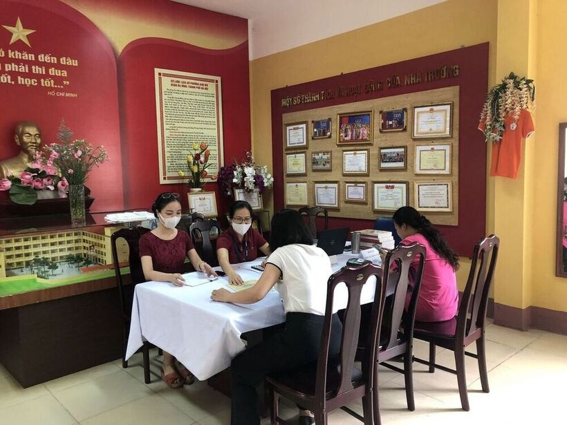 Công tác tuyển sinh trực tiếp của trường THCS Nguyễn Trãi – Ba Đình