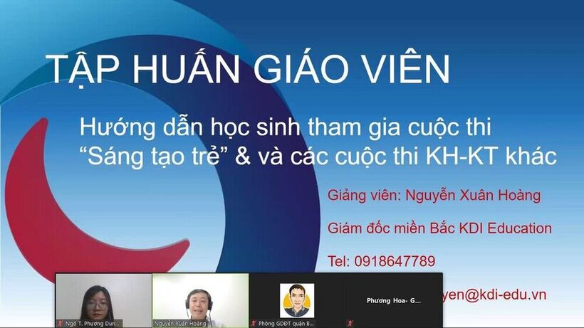 Trường THCS Nguyễn Trãi tham gia tập huấn chuyên đề “Giáo viên tham gia hướng dẫn cuộc thi:  "Sáng tạo trẻ"do phòng GD ĐT quận Ba Đình tổ chức