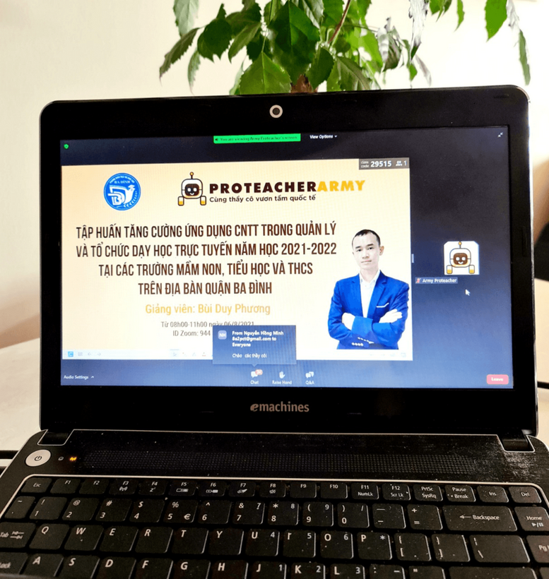 Giáo viên Trường THCS Nguyễn Trãi tích cực tham gia tập huấn tăng cường ứng dụng CNTT trong quản lý và tổ chức dạy học trực tuyến