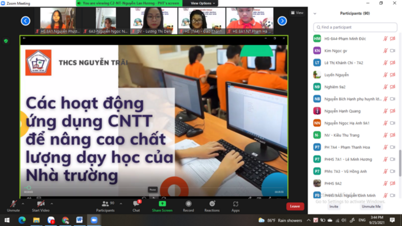 Hội nghị tiếp xúc, đối thoại giữa Bí thư Chi bộ - Hiệu trưởng nhà trường với giáo viên, nhân viên; cha mẹ học sinh và học sinh năm học 2021 - 2022