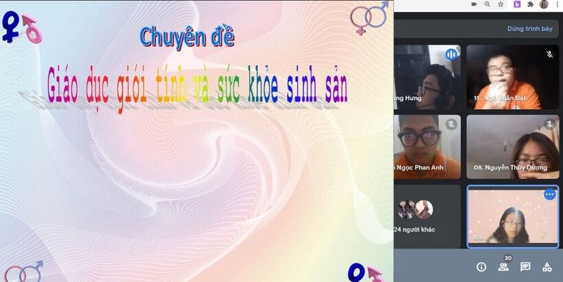 Chuyên đề giáo dục kĩ năng sống nội dung “giáo dục giới tính và sức khỏe sinh sản”