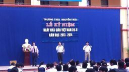 Trường THCS Nguyễn Trãi tổ chức kỷ niệm Ngày  nhà giáo Việt Nam 20 -11