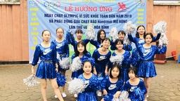 Học sinh khối 9 trường THCS Nguyễn Trãi tham dự Ngày chạy Olympic vì sức khỏe toàn dân năm 2019