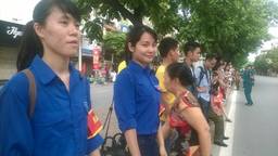 Chi đoàn trường THCS Nguyễn Trãi tham gia bảo vệ lễ diễu hành 2/9