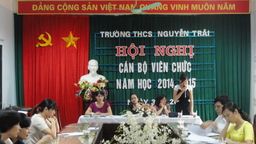 Hội nghị cán bộ viên chức  trường THCS Nguyễn Trãi  năm học 2014 - 2015