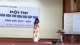 Trường THCS Nguyễn Trãi tham dự hội thi nhân viên thư viện giỏi cấp THCS