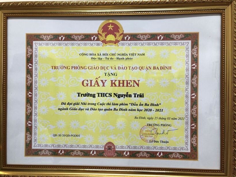 THCS Nguyễn Trãi với giải Nhì cuộc thi "Dấu ấn Ba Đình"