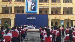 Trường THCS Nguyễn Trãi hưởng ứng giải chạy báo Hà Nội Mới lần thứ 42