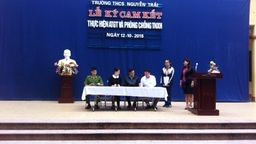 Lễ kí cam kết An toàn giao thông và Phòng tránh các tệ nạn xã hội ( 11/10/2015)