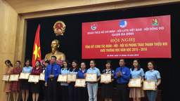 Hội nghị Tổng kết công tác Đoàn – Hội – Đội và phong trào thanh thiếu nhi khối trường học năm học 2015 – 2016 quận Ba Đình