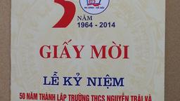 Mời dự lễ kỷ niệm 50 năm thành lập Trường