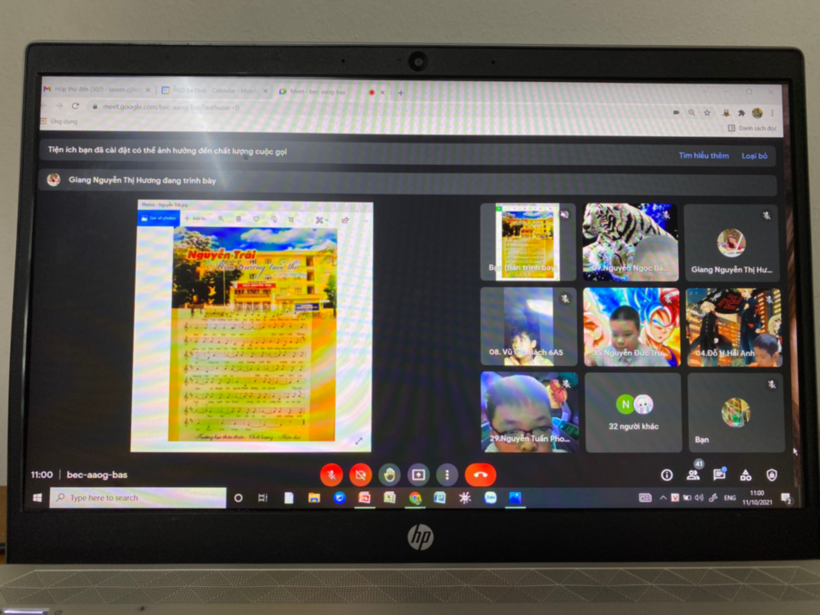 Chúng em hát vang bài ca truyền thống của nhà trường