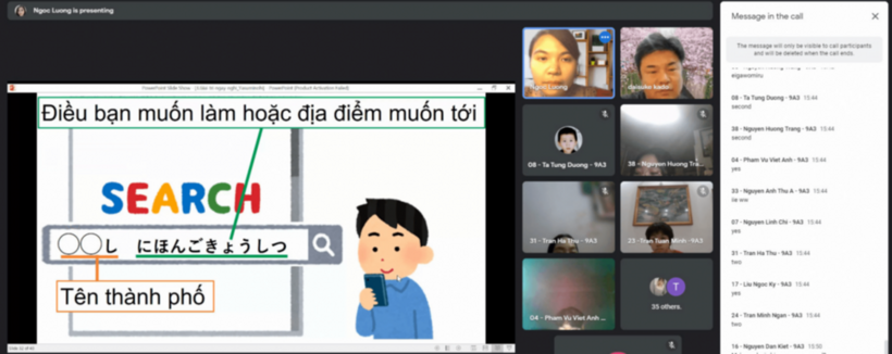 Ngoại khóa tiếng Nhật tại lớp 9A3