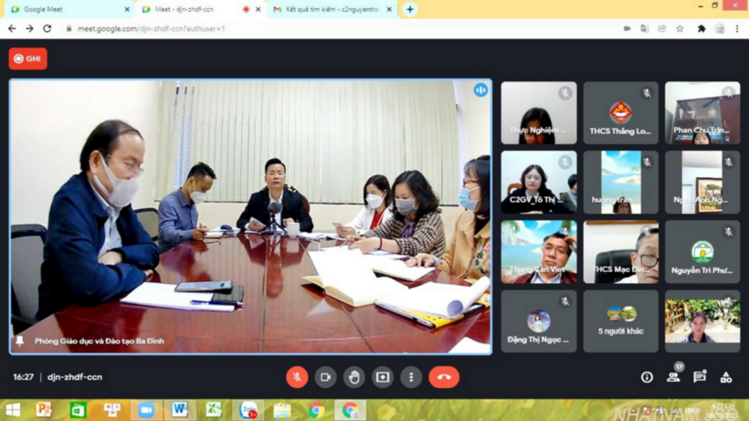 Hội nghị giao ban Cán bộ quản lí cấp THCS - Phòng Giáo dục và Đào tạo quận Ba Đình