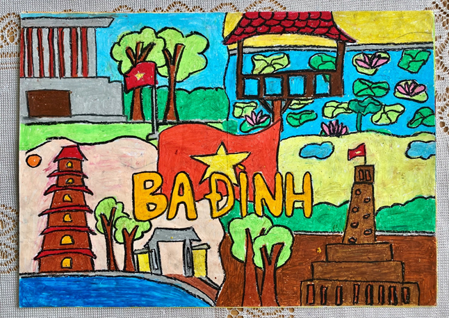 Học sinh trường THCS Nguyễn Trãi hưởng ứng cuộc thi vẽ tranh “Ba Đình trong trái tim em"