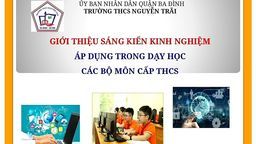 Giới thiệu tóm tắt sáng kiến kinh nghiệm: Sử dụng sáng tạo các phần mềm và thiết bị hiện đại  trong dạy - học môn Sinh học 6