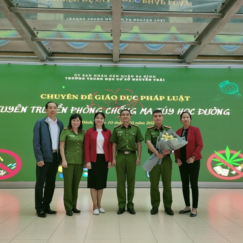 Trường THCS Nguyễn Trãi tổ chức chuyên đề giáo dục pháp luật: phòng chống ma túy học đường