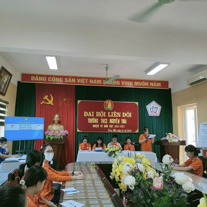 Liên đội Trường THCS Nguyễn Trãi tổ chức Đại hội Liên đội nhiệm kỳ năm học 2022 - 2023