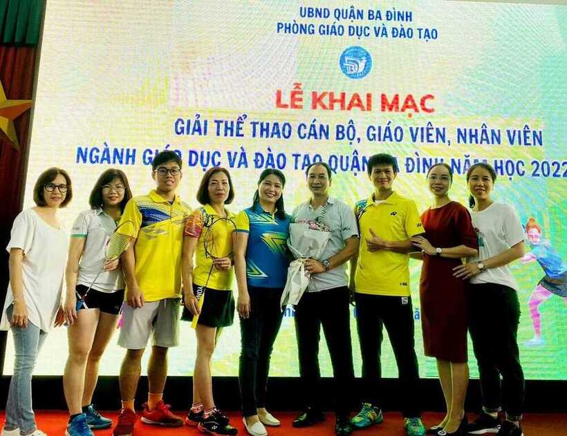 Giáo viên Trường THCS Nguyễn Trãi tham gia Giải thể thao ngành Giáo dục quận Ba Đình