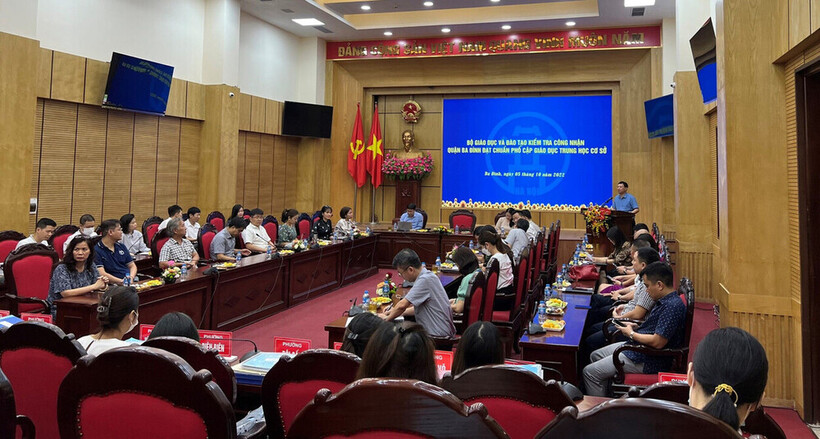 Quận Ba Đình đón đoàn kiểm tra của Sở và Bộ GD&ĐT