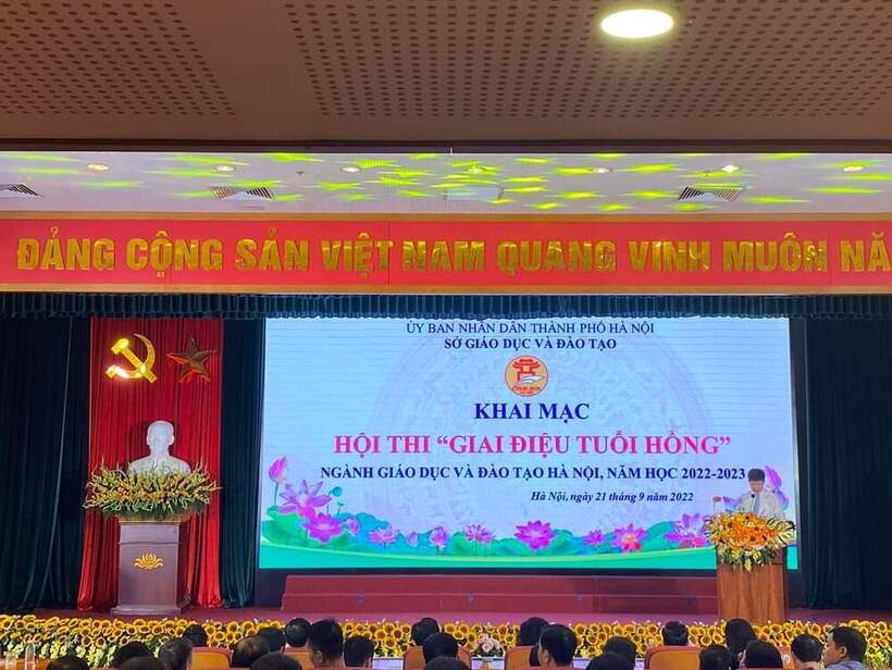 Học sinh trường THCS Nguyễn Trãi tham gia hội thi "Giai điệu tuổi hồng"