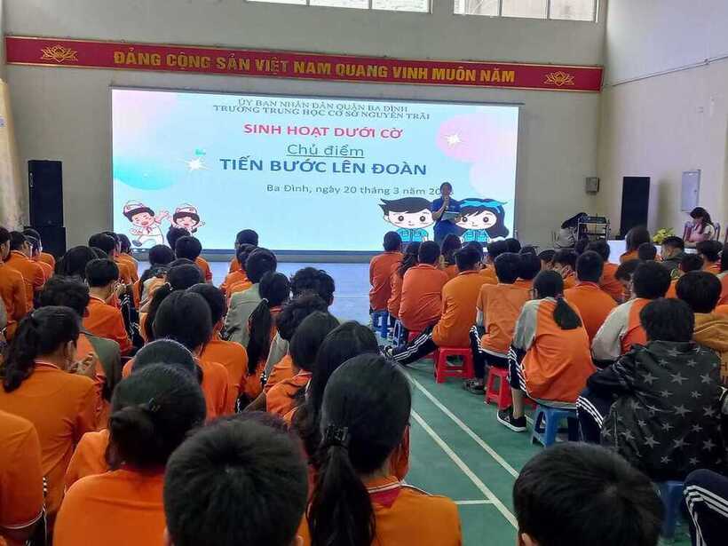 Liên đội trường THCS Nguyễn Trãi tổ chức Diễn đàn trẻ em với chủ đề "Xây dựng tình bạn đẹp, tình yêu trong sáng tuổi học trò"