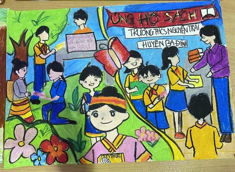 Hưởng ứng cuộc thi vẽ tranh nhân dịp Ngày Sách và văn hóa đọc Việt Nam năm 2023