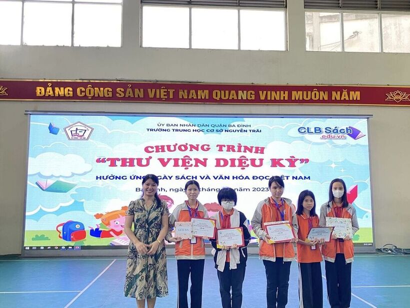 Trường THCS Nguyễn Trãi hưởng ứng ngày Sách và Văn hóa đọc Việt Nam năm 2023