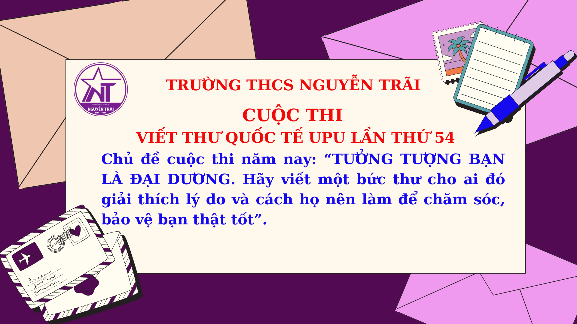 Phát động cuộc thi viết thư Quốc tế UPU lần thứ 54 (năm 2025)
