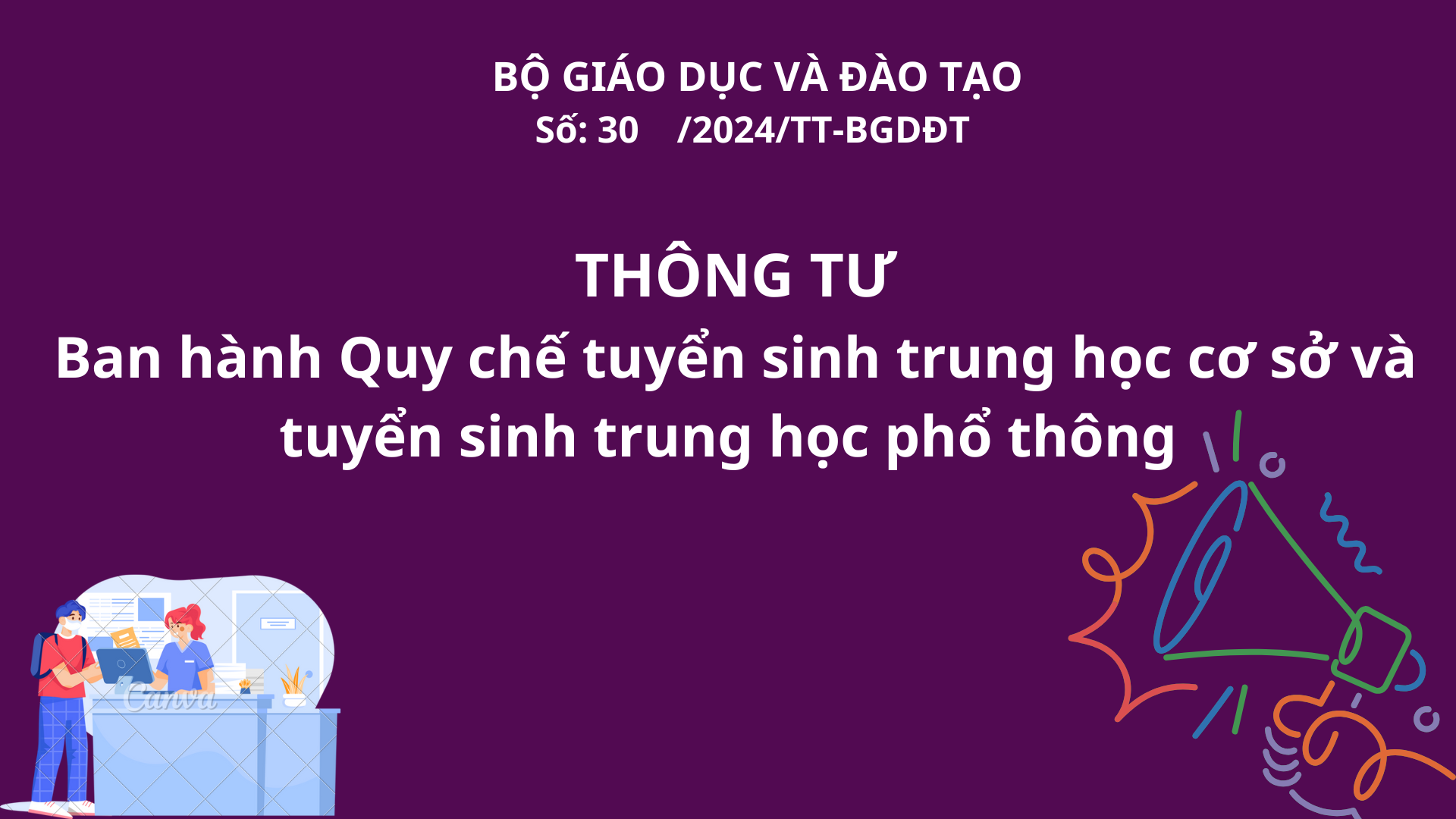 Thông tư Ban hành Quy chế tuyển sinh trung học cơ sở và tuyển sinh trung học phổ thông