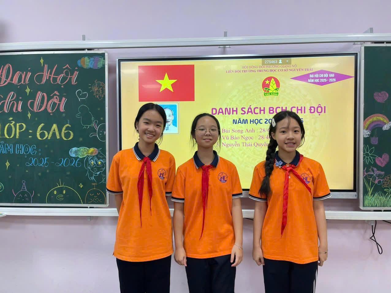 Trách nhiệm và nhiệt huyết – BCH Chi đội 6A6 năm học 2025-2026