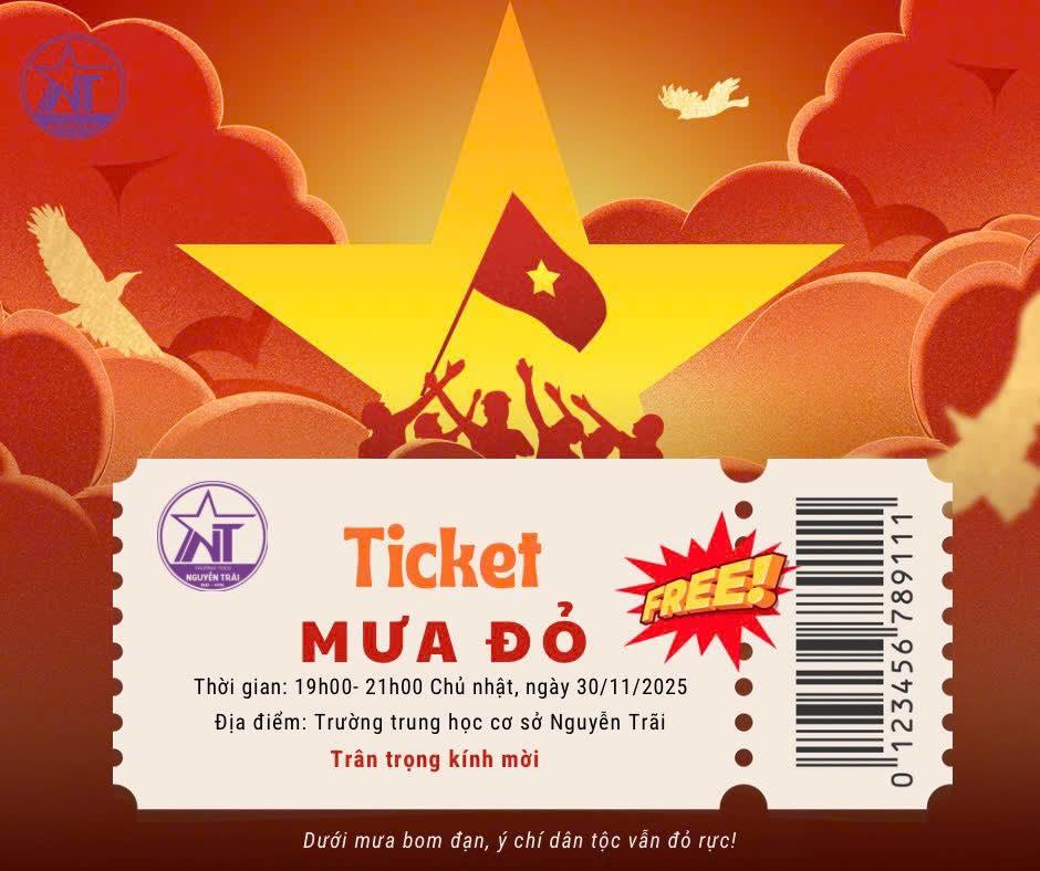 🎬 TRƯỜNG THCS NGUYỄN TRÃI VINH DỰ CHÀO ĐÓN KHÁN GIẢ ĐẾN XEM PHIM “MƯA ĐỎ”