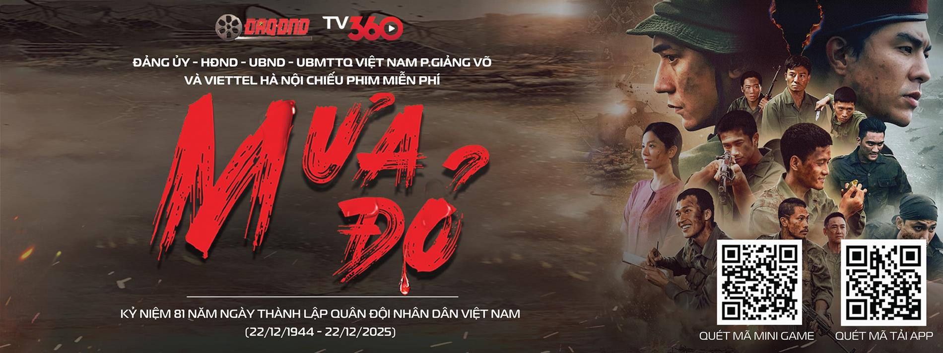 Xem phim “Mưa đỏ”: Trở về với quá khứ hào hùng của dân tộc