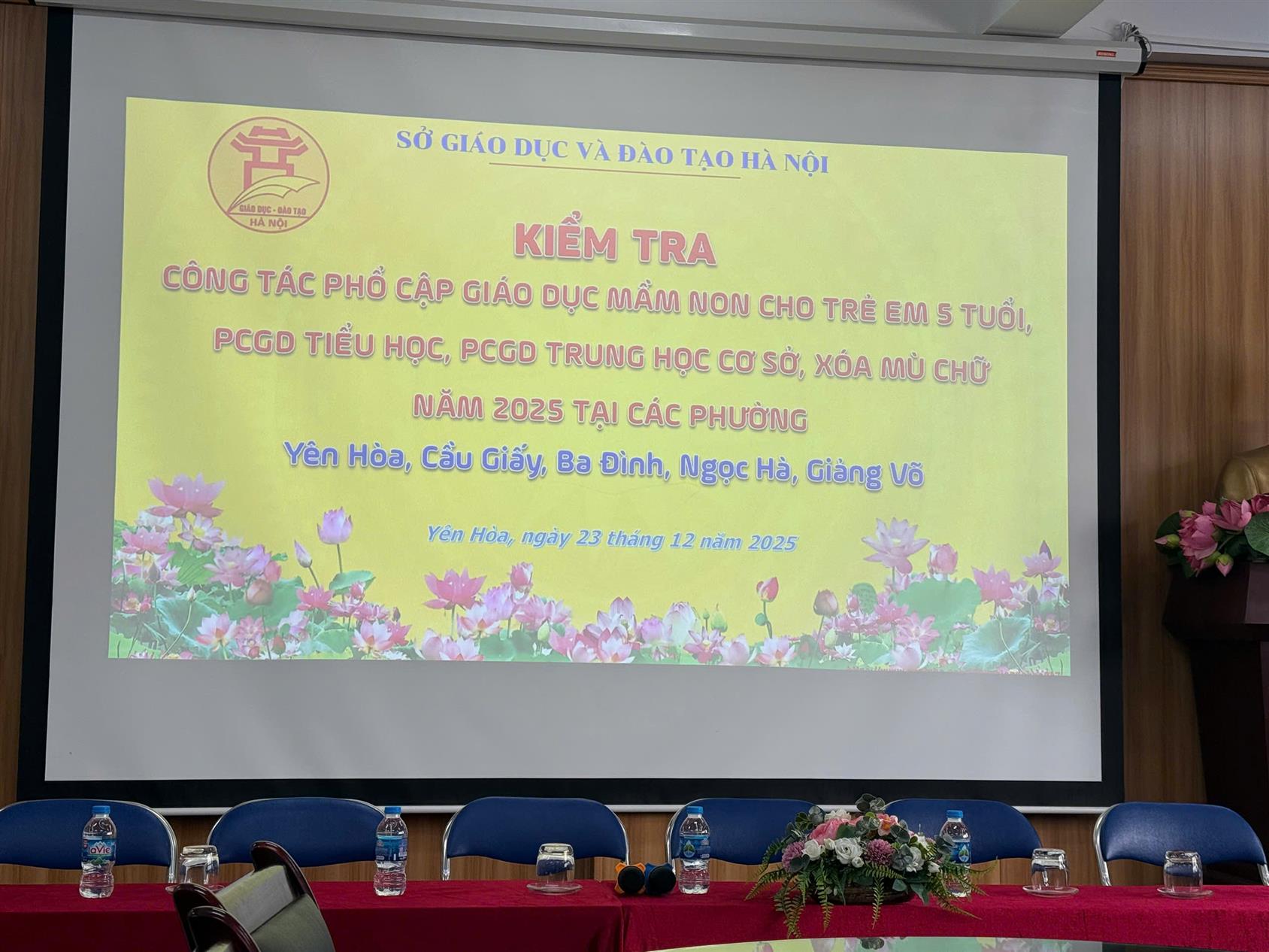 Trường THCS Nguyễn Trãi tham dự kiểm tra công tác phổ cập giáo dục, xóa mù chữ năm 2025