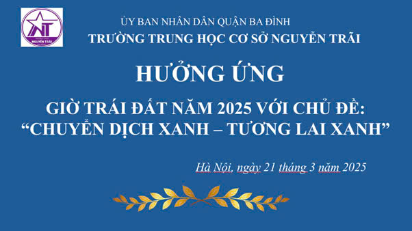 Lớp 6A6 hưởng ứng giờ Trái Đất năm 2025