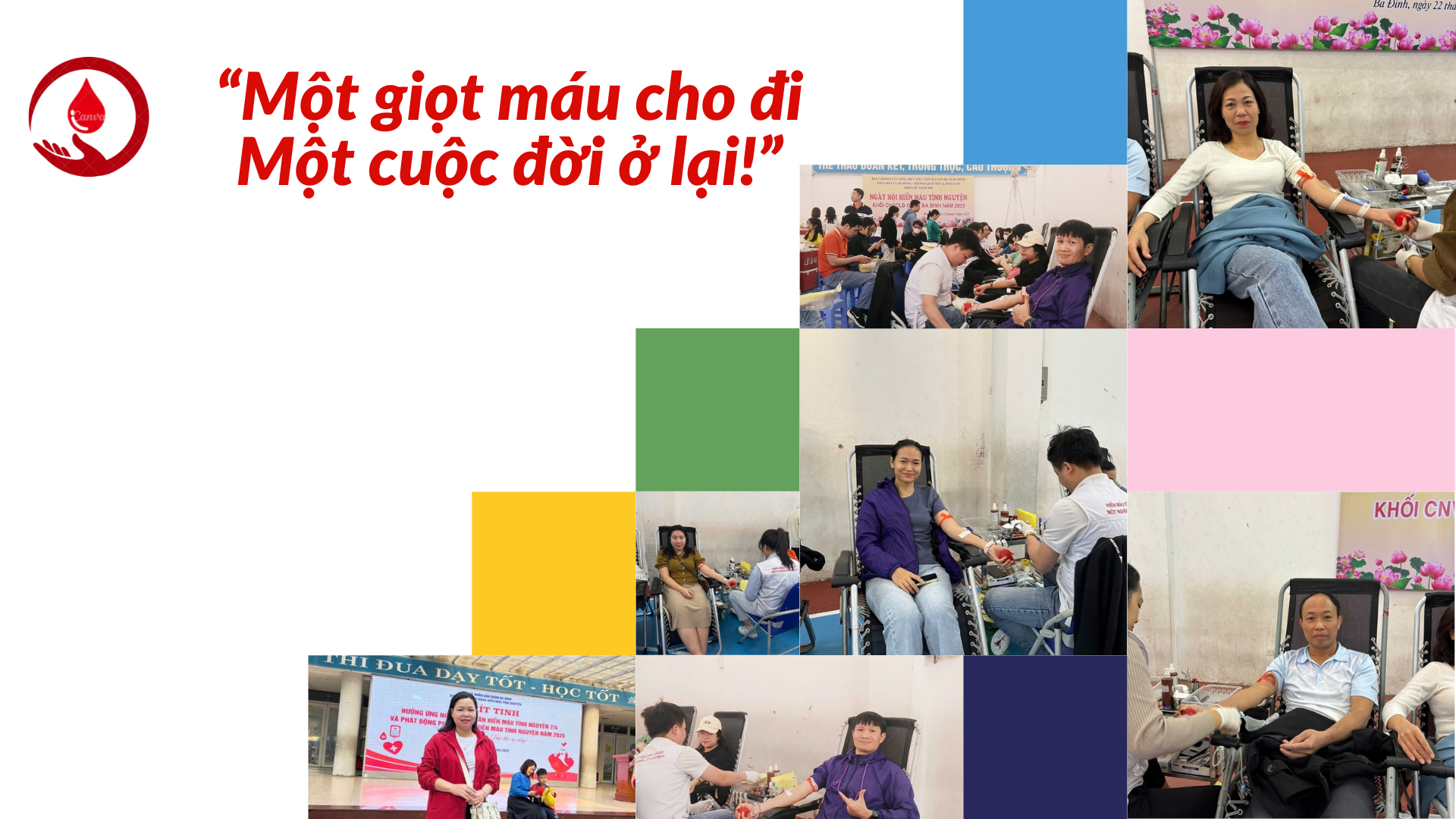 Cán bộ, giáo giáo viên trường THCS Nguyễn Trãi tích cực tham gia Ngày hội hiến máu tình nguyện