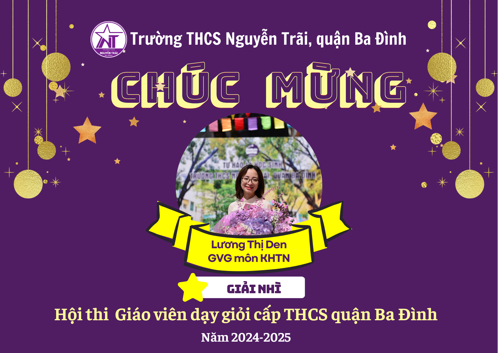 Sáng tạo và tâm huyết – Cô Lương Thị Den đạt giải cao trong hội thi Giáo viên giỏi