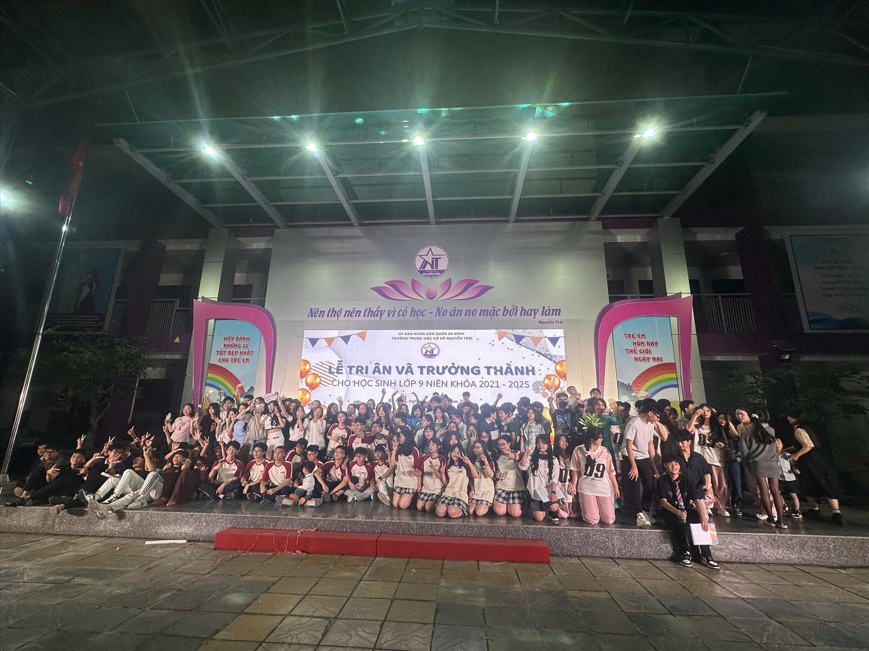 Trường THCS Nguyễn Trãi long trọng tổ chức Lễ tri ân và trưởng thành cho học sinh khối 9 niên khóa 2021 – 2025