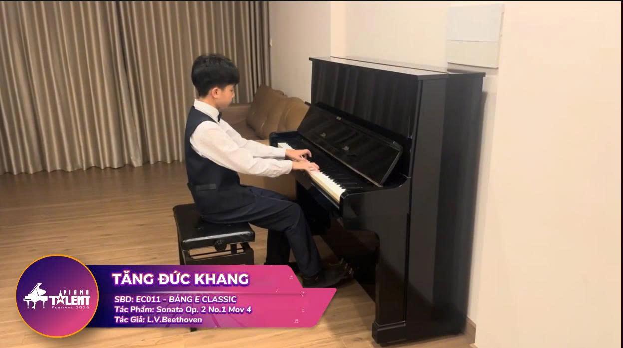 Bài dự thi cuộc thi Festival Piano talent toàn quốc của học sinh Tăng Đức Khang lớp 7A4 trường THCS Nguyễn Trãi.